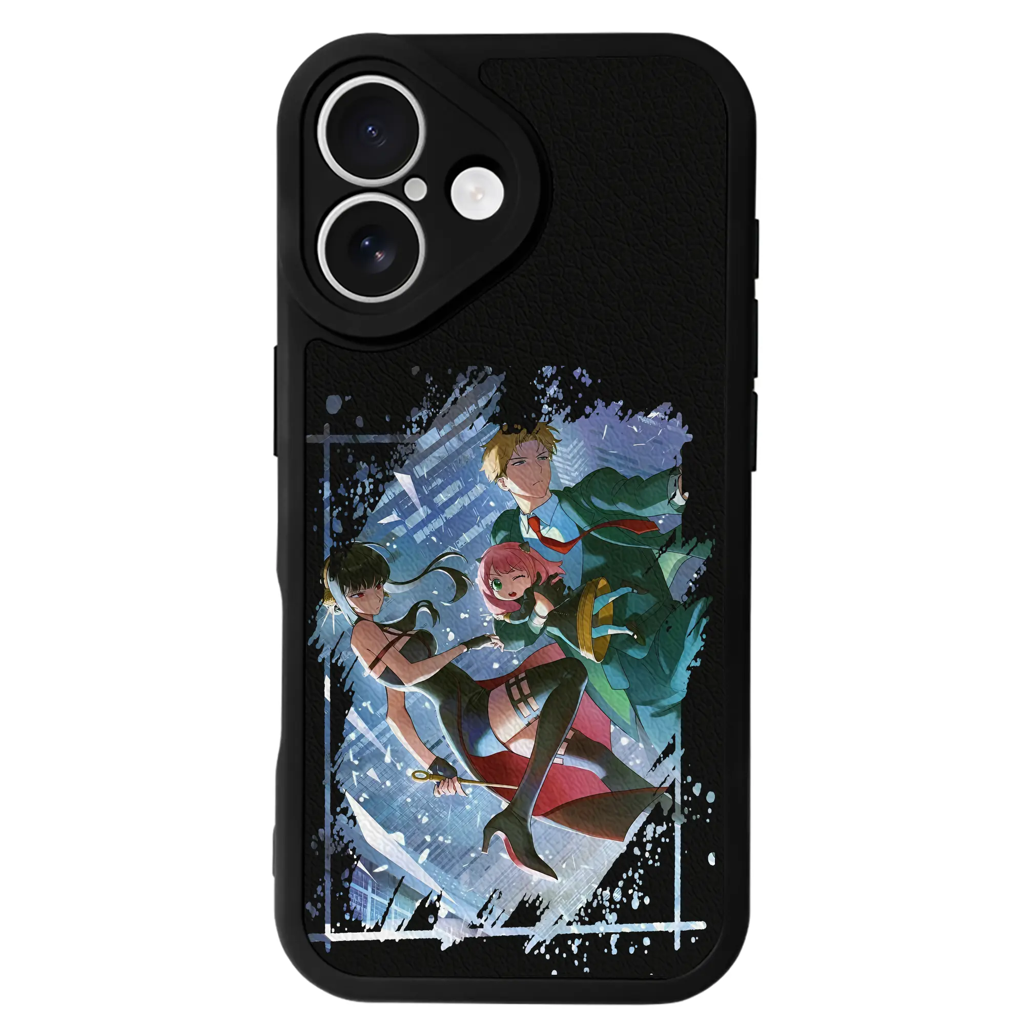 スパイファミリー グッズ,ロイド・フォージャー（Loid Forger） - IPhone 16シリーズ対応 ・ シリコンスマホケース ・ レザー調 ・ 高精度フィット ・ 耐衝撃 ・ ワイヤレス充電対応 ・ 精密カット